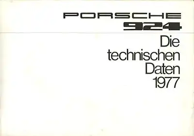 Porsche 924 Techn. Daten 1977