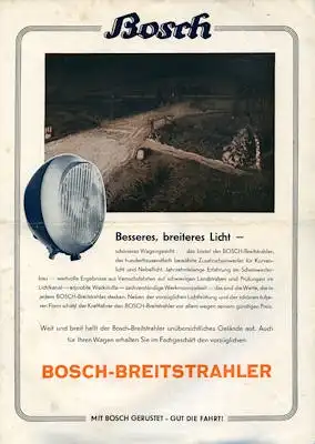 Bosch Breitstrahler Prospekte 1937-39