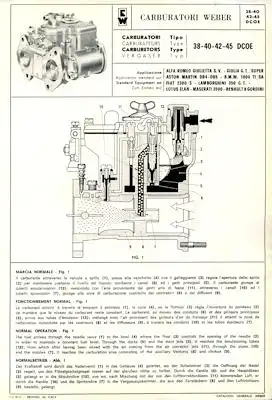 Weber Vergaser 38-40-42-45 1970