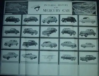 Mercury Plakat, Autos von 1939-1955