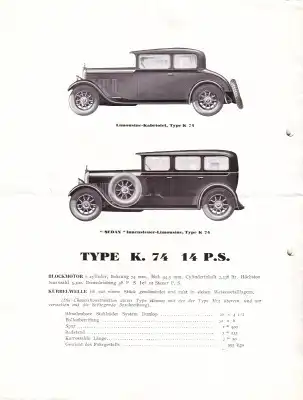 Talbot Programm 1920er Jahre