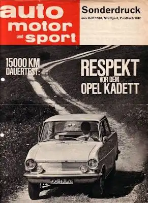 Opel Kadett A Dauertest 1963