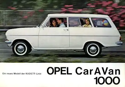 Opel Kadett A CarAVan 1000 Prospekt 1964