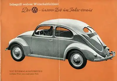 VW Käfer Prospekt ca. 1950