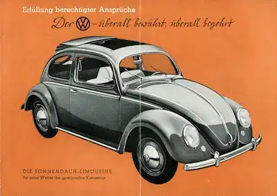 VW Käfer Prospekt ca. 1950