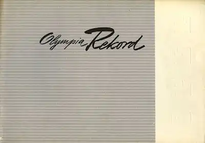 Opel Olympia Rekord Prospekt 1955
