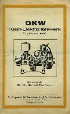 DKW Klein-Elektrizitätswerk Prospekt 1920er Jahre