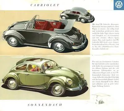 VW Käfer Prospekt ca. 1953