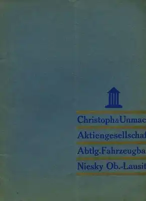 Christoph & Unmack Anhänger Prospekt 1936