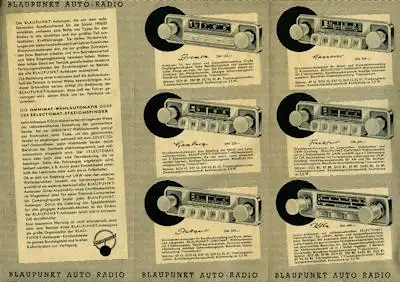 Autoradio Blaupunkt Programm 1956