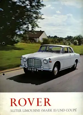 Rover 3 Litre MK.III Saloon and Coupe Prospekt 1960er Jahre