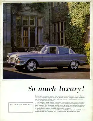 Humber Imperial Prospekt 1960er Jahre