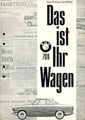 BMW 700 / 700 Coupé Pressestimmen 3.1960