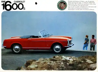 Fiat 1600 S Cabriolet Prospekt ca. 1962