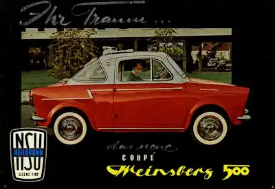 NSU-Fiat Weinsberg 500 Coupe Prospekt ca. 1959