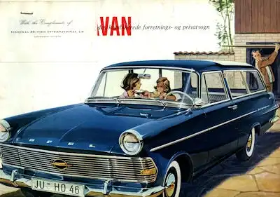 Opel Rekord P 2 Caravan Prospekt 12.1961 dän