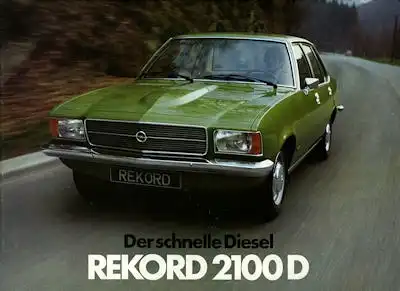 Opel Rekord D 2100 D Prospekt 8.1973