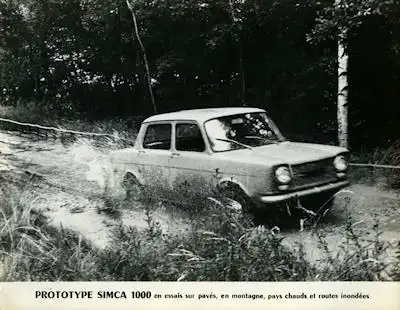 Simca 1000 Prospekt 1960er Jahre