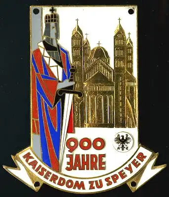 Plakette 900 Jahre Kaiserdom Speyer 1961