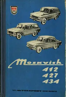 Moskwitsch 412 427 434 Bedienungsanleitung 1960er Jahre