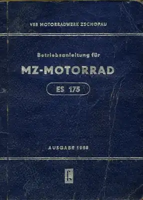 MZ ES 175 Bedienungsanleitung 1958