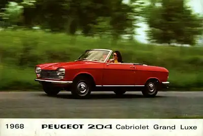 Peugeot 204 Cabriolet / Coupe Prospekt 1968