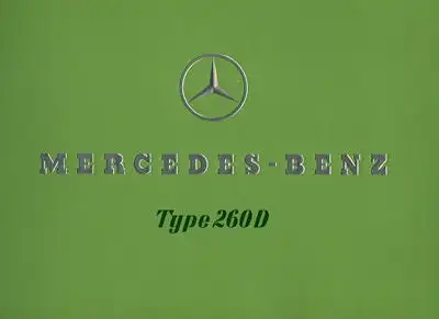 Mercedes-Benz Typ 260 D Prospekt 1938 e Reprint
