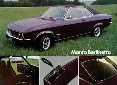 Opel Manta Berlinetta Prospekt 9.1972