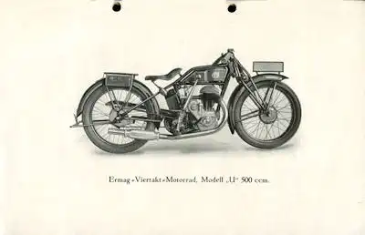 Ermag Modell U 500 Prospekt 1920er Jahre