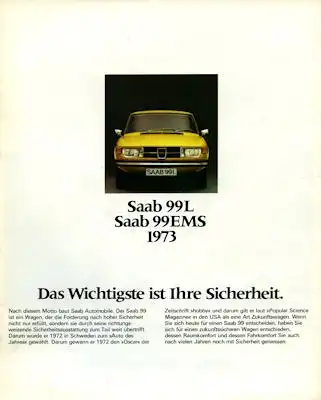 Saab 99 L EMS Prospekt 1973