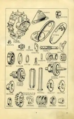 AJS 350 500 cc Single cyclinder Ersatzteilliste 1953