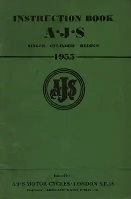 AJS Einzylinder Modelle Bedienungsanleitung 1955