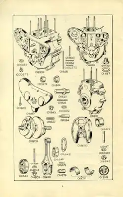 AJS 500 cc OHV Ersatzteilliste 1952