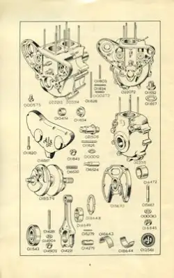 AJS 500 cc OHV Ersatzteilliste 1955