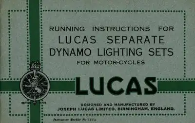 Lucas Bedienungsanleitung ca. 1937