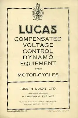 Lucas Bedienungsanleitung ca. 1937