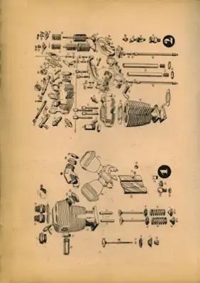 JAP Motoren 125-1000 ccm + Burman Getriebe Ersatzteilliste 12.1938