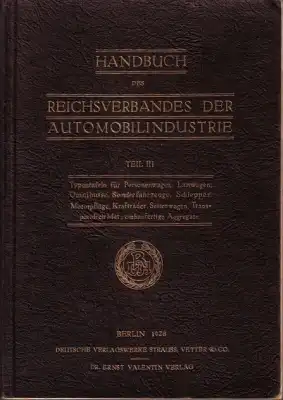 Handbuch des Reichverbandes der Automobilindustrie 1928 Teil 3