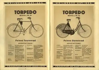 Torpedo Fahrrad Programm 9.1925