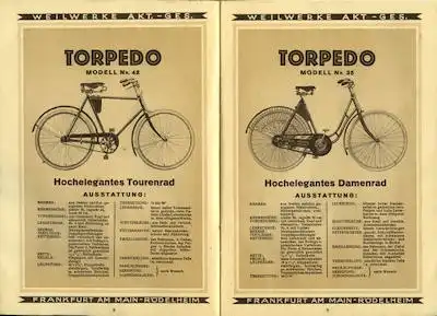 Torpedo Fahrrad Programm 9.1925