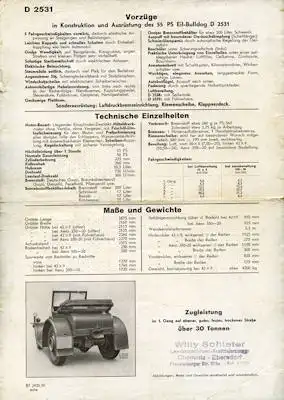 Lanz 55 PS Eil-Bulldog Prospekt 1930er Jahre