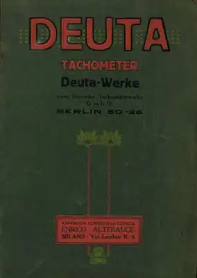 Deuta Tachometer Prospekt ca. 1914/20