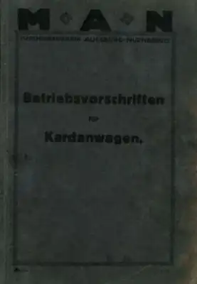 MAN Kardanwagen Bedienungsanleitung 10.1927