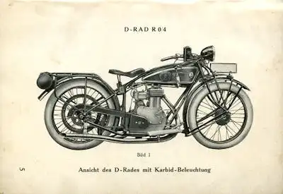D-Rad R 0/4 Bedienungsanleitung ca.1924/26