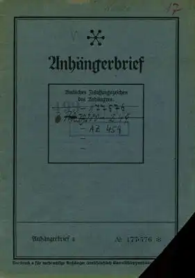 Lange & Gutzeit Anhänger Anhängerbrief ca. 1917-30