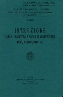 Bedienungsanleitung vom italienischen gepanzerten Wagen Nr. 41 1942