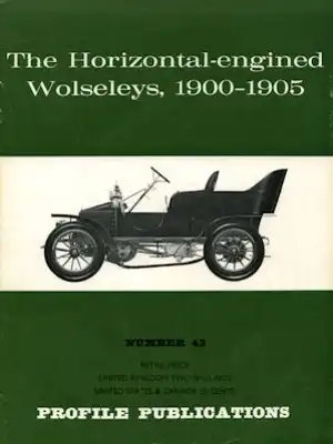 Wolseley 1900-1905 Profile Publications No. 43