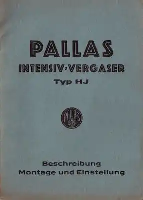 Pallas Vergaser Typ HJ 8.1934