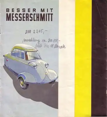 Messerschmitt KR 200 Prospekt 1950er Jahre