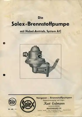 Solex Brennstoffpumpe System AC ca.1940